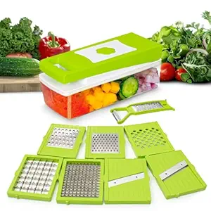12-in-1 Vegetable Chopper, 7 Blade Veggie Chopper, Practical