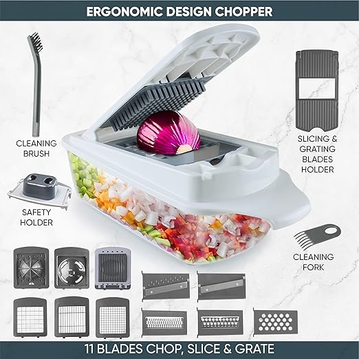 Vegetable Chopper Slicer Onion Dicer, Multi 22-in-1 Veggie