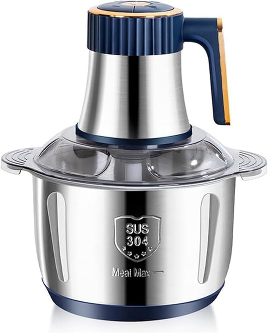 Nexo Kitchen Food Processor, 5 Speed Food Chopper Meat Grinder with 5L Stainless Steel Bowl, 6 Bi-Level Blades for Chopping, Grinding, Mincing, Whisking, Meal Prep, 500w